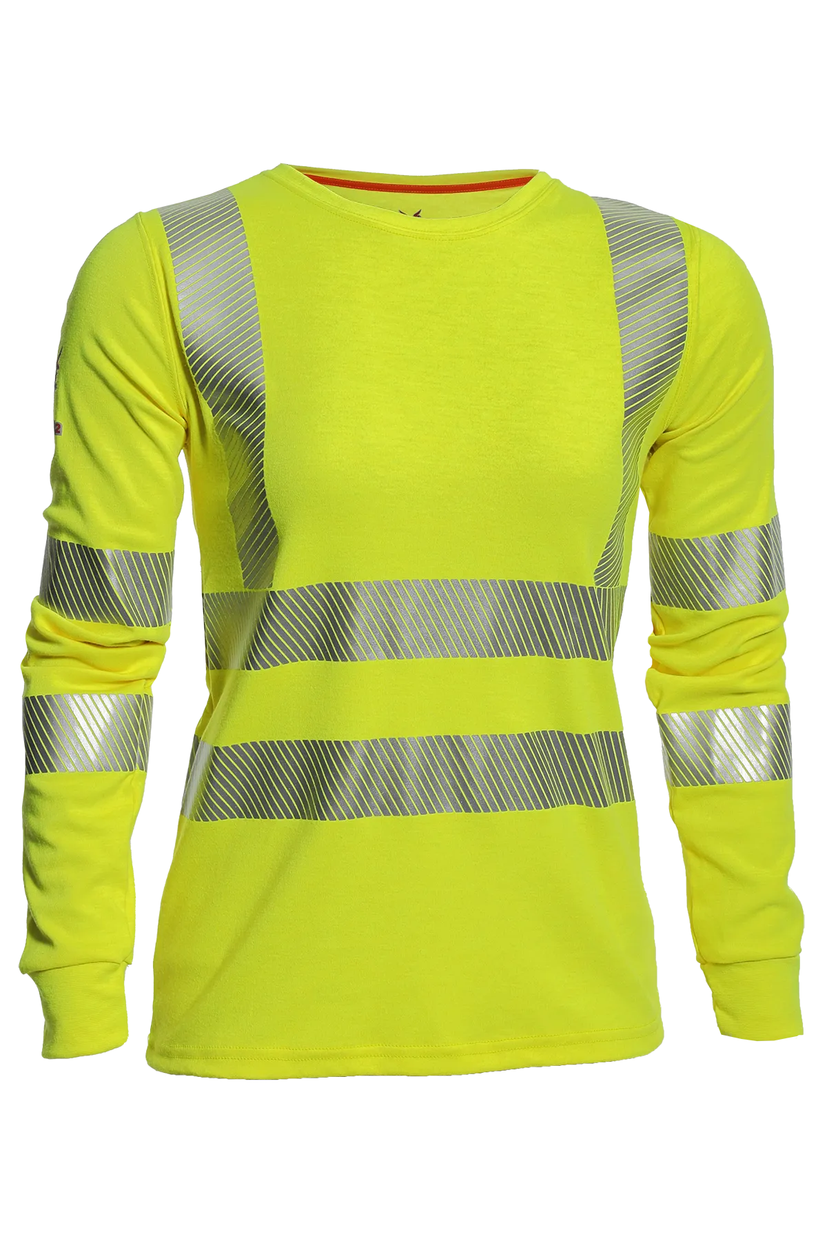 National Safety Apparel Drifire Womens FR Hi Vis Long Sleeve T-Shirt, Class 3, 11 cal/cm²