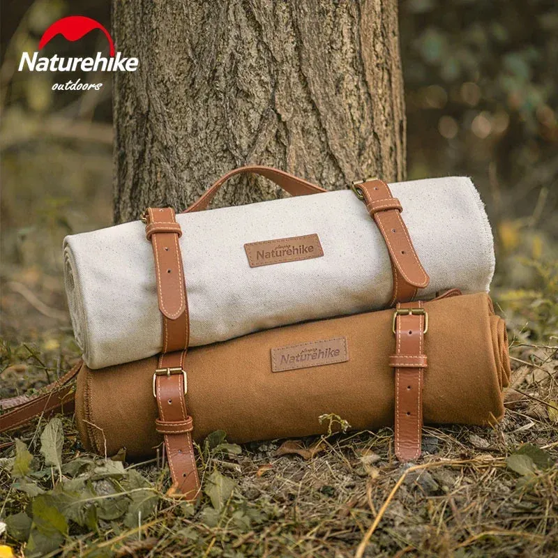 Naturehike Outdoor Canvas Picnic Blanket - Portable, Ultra-Light, Waterproof, 78.74" x 58.27"