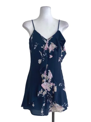 Navy Blue Floral Romper