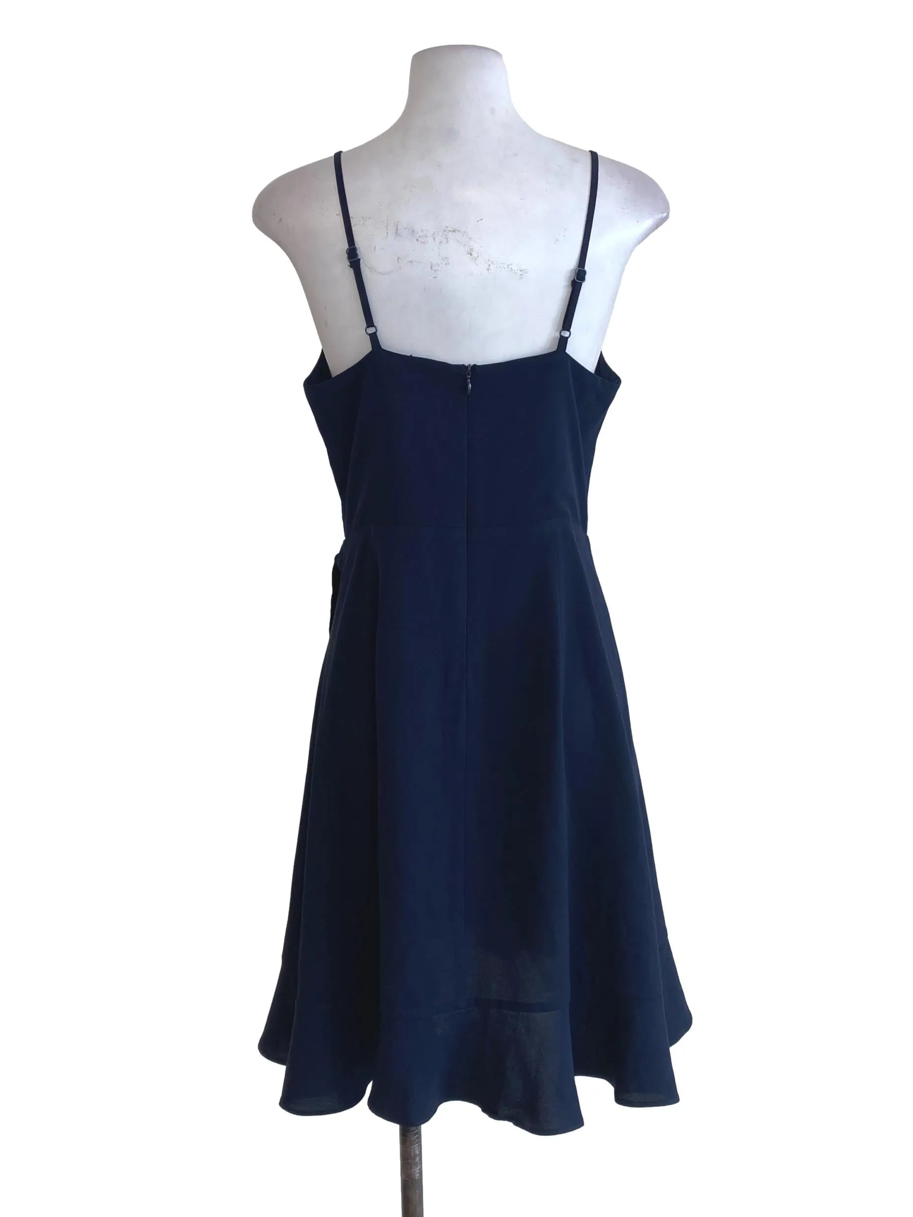 Navy Blue Wrap Dress