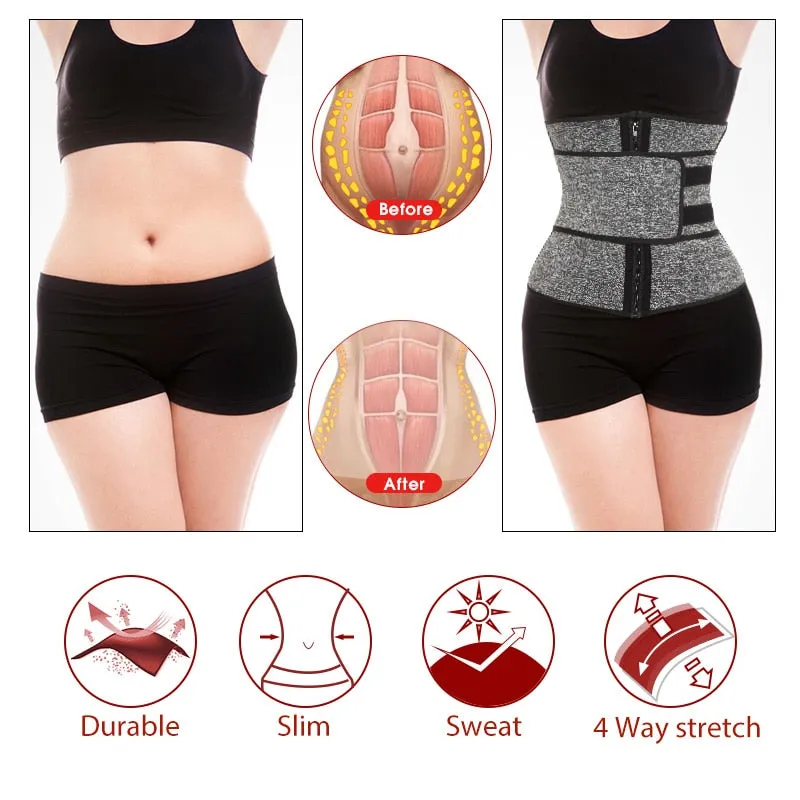 Neoprene Sauna Waist Trainer Corset Sweat Belt for Women