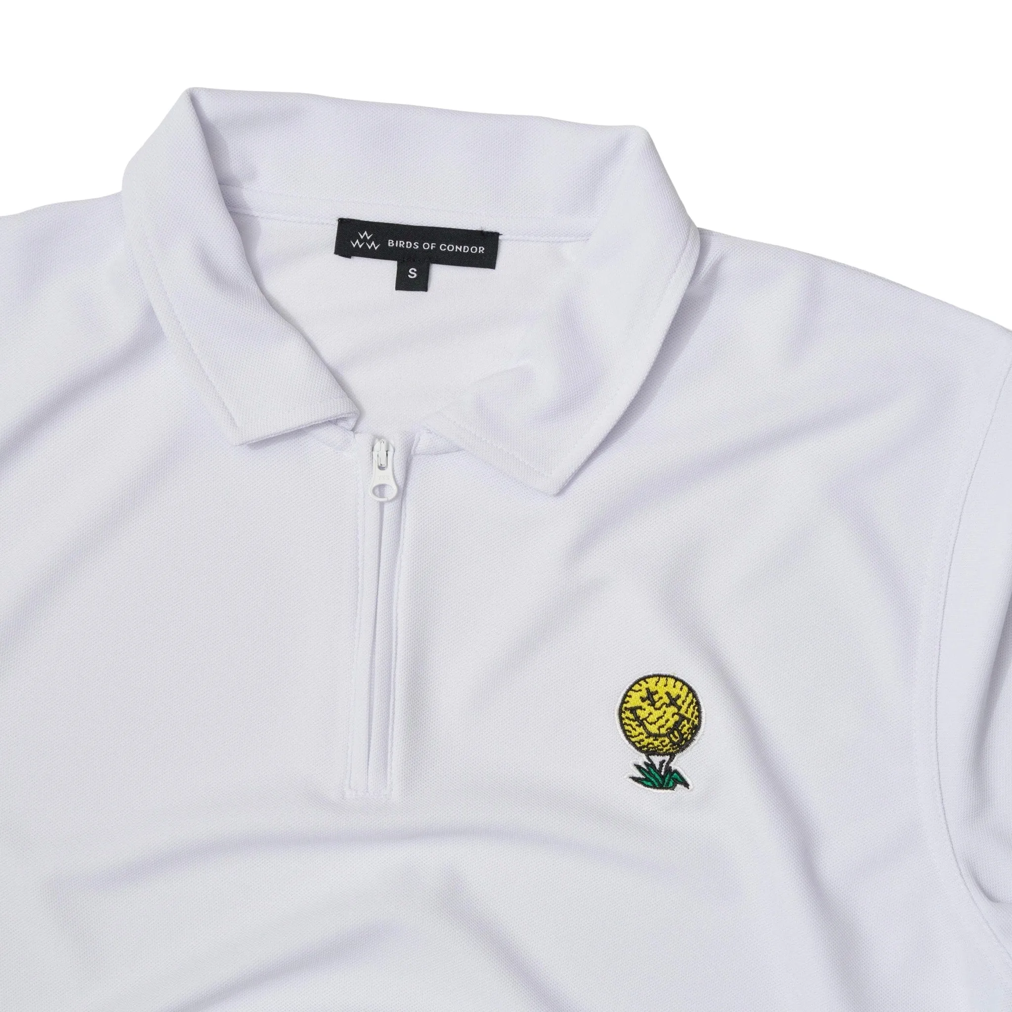 Neverfind Quarter Zip Polo - White