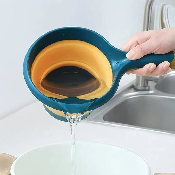 NEW Collapsible Scoop Folding Water Ladle Garden Bathroom Spoon Kitchen Water Scoop Dipper Plastic Bath Spoon 1pcs