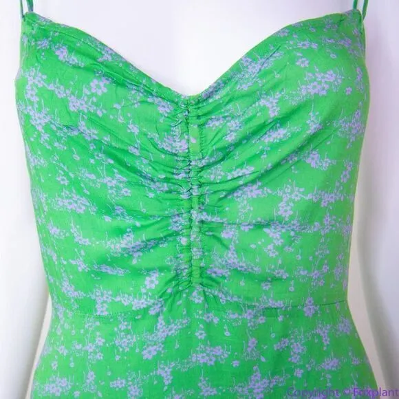 NEW Intimately Free People Caught‎ Up Printed Slip Dress, Green, XL