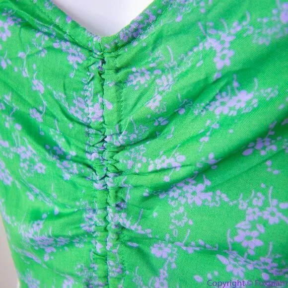 NEW Intimately Free People Caught‎ Up Printed Slip Dress, Green, XL