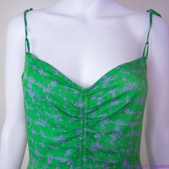 NEW Intimately Free People Caught‎ Up Printed Slip Dress, Green, XL