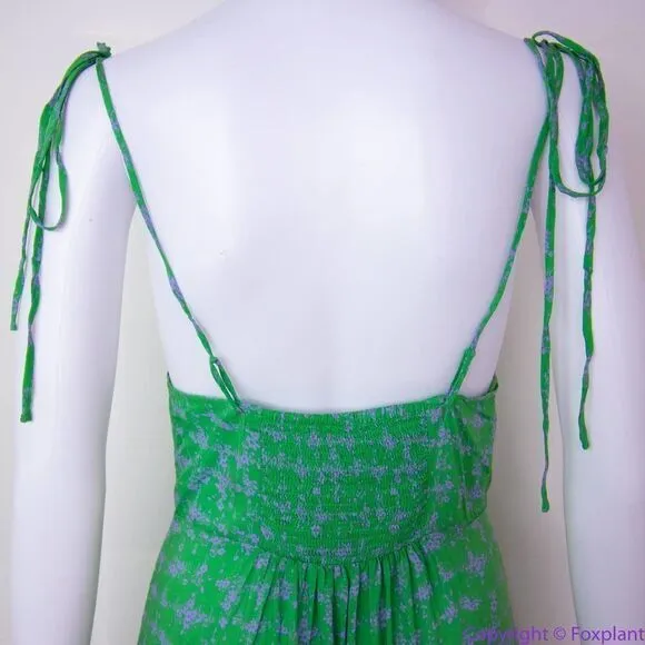 NEW Intimately Free People Caught‎ Up Printed Slip Dress, Green, XL