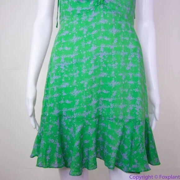 NEW Intimately Free People Caught‎ Up Printed Slip Dress, Green, XL