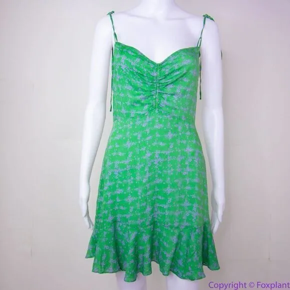 NEW Intimately Free People Caught‎ Up Printed Slip Dress, Green, XL