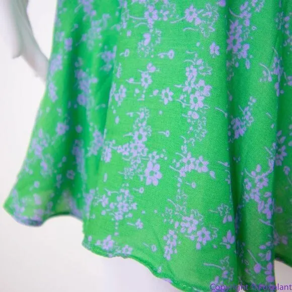 NEW Intimately Free People Caught‎ Up Printed Slip Dress, Green, XL