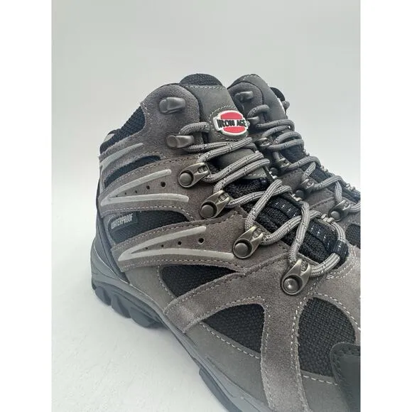 NEW Iron Age SURVEYOR Men's Hiking Boot Grey/Black US Size 7.5 Wide NIB