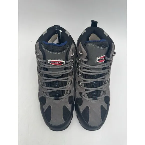 NEW Iron Age SURVEYOR Men's Hiking Boot Grey/Black US Size 7.5 Wide NIB