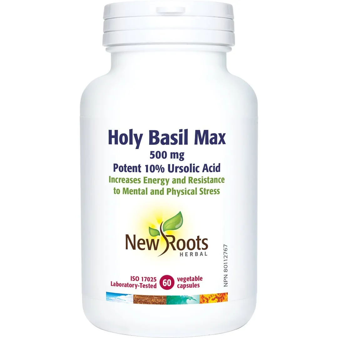 New Roots Holy Basil 500mg 60 Veg Capsules