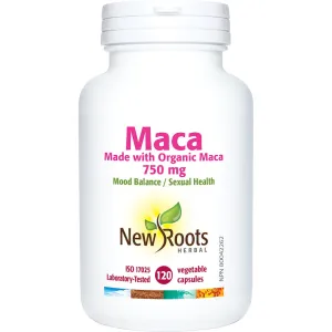 New Roots Organic Maca 750 mg 120 Veg Capsules