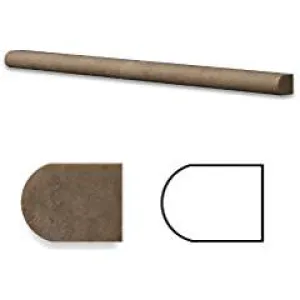 Noce Travertine Honed 1/2 X 12 Pencil Liner Trim Molding - Box of 5 pcs.