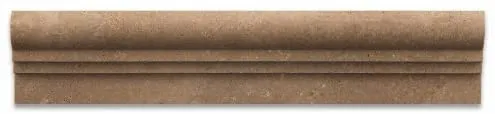 Noce Travertine Honed 2 1/2 X 12 OG-2 Chair Rail Liner Trim - Box of 5 pcs.