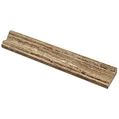 Noce Vein-Cut Travertine Milano Molding Trim, Honed (LOT of 50 PCS.)