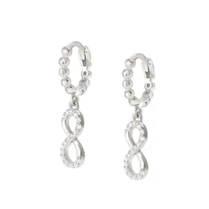 Nomination Lovecloud Earrings, Infinity Drop, Cubic Zirconia, Silver