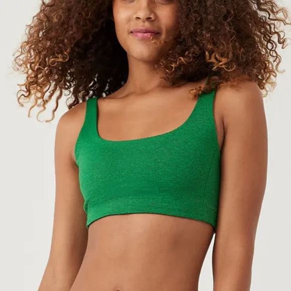 NWOT Outdoor Voices Double Time Sports Bra in Spearmint S High Support SPF 50