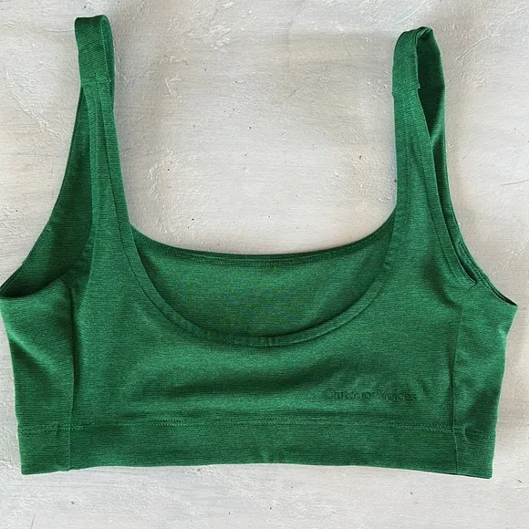 NWOT Outdoor Voices Double Time Sports Bra in Spearmint S High Support SPF 50