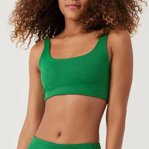 NWOT Outdoor Voices Double Time Sports Bra in Spearmint S High Support SPF 50