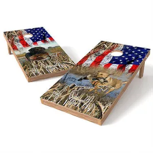 Official Size 2x4 Hunting Dog Black Lab and Yellow Lab Cornhole Game