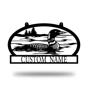Outdoor Sign with Loon