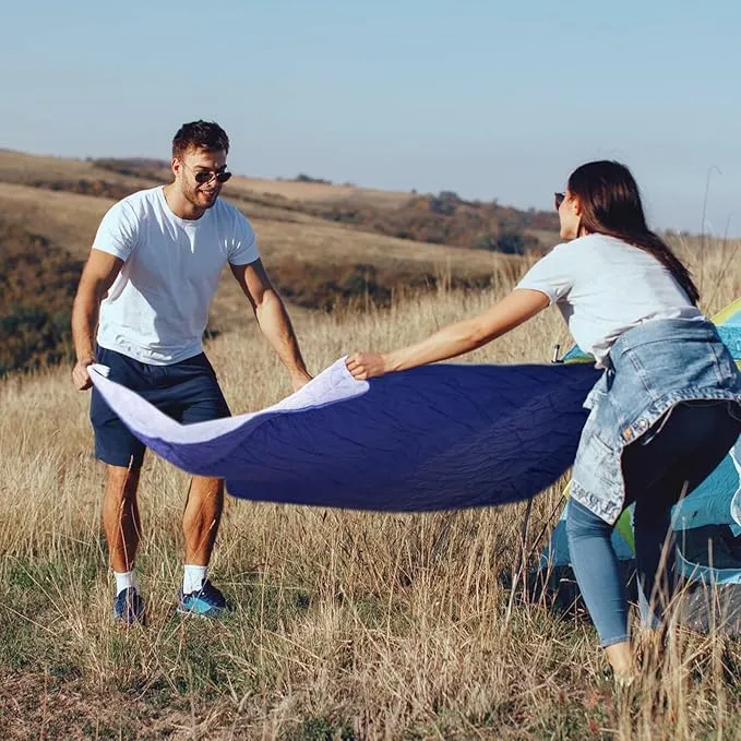 Outdoor Waterproof Blanket, Foldable Fleece Stadium Blanket for Outdoor Sports Event,Camping,Concerts, Car,Pet,Picnics -Windproof, Wearable,Machine Washable 80"x58"
