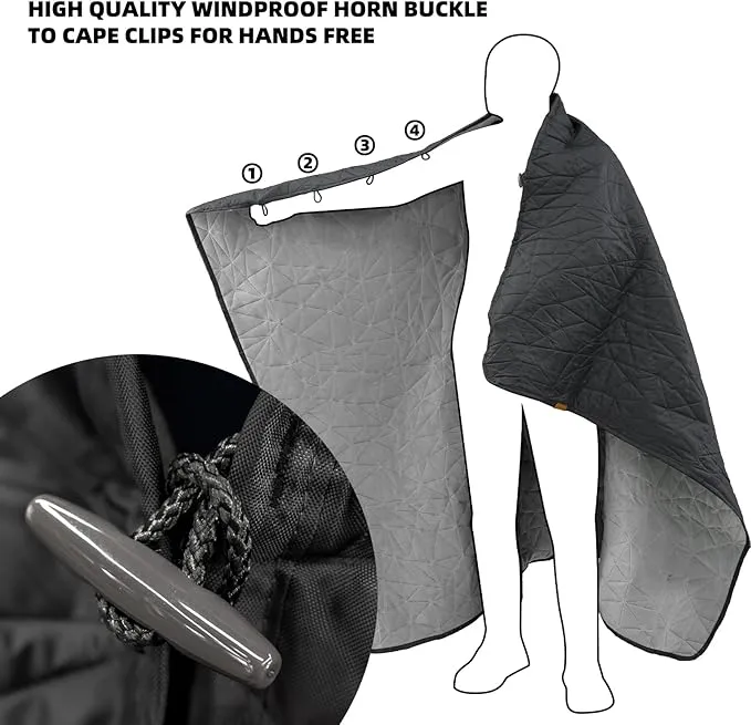 Outdoor Waterproof Blanket, Foldable Fleece Stadium Blanket for Outdoor Sports Event,Camping,Concerts, Car,Pet,Picnics -Windproof, Wearable,Machine Washable 80"x58"