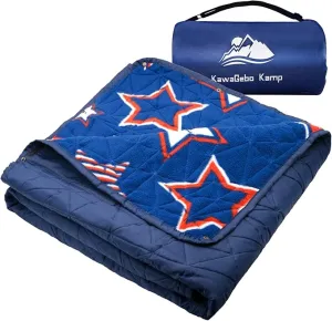 Outdoor Waterproof Blanket, Foldable Fleece Stadium Blanket for Outdoor Sports Event,Camping,Concerts, Car,Pet,Picnics -Windproof, Wearable,Machine Washable 80"x58"