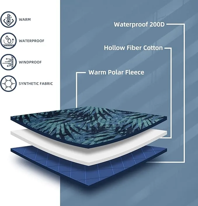 Outdoor Waterproof Blanket, Foldable Fleece Stadium Blanket for Outdoor Sports Event,Camping,Concerts, Car,Pet,Picnics -Windproof, Wearable,Machine Washable 80"x58"