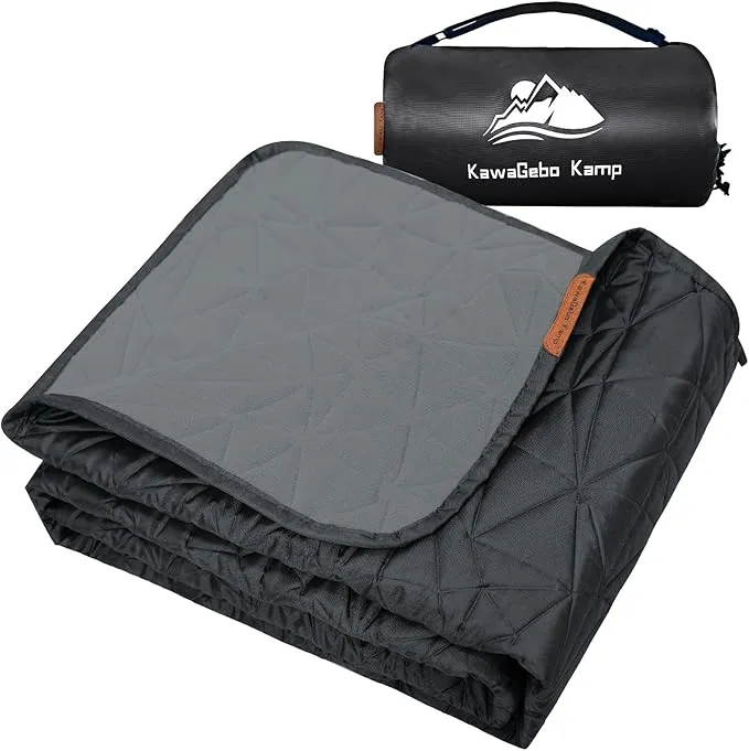 Outdoor Waterproof Blanket, Foldable Fleece Stadium Blanket for Outdoor Sports Event,Camping,Concerts, Car,Pet,Picnics -Windproof, Wearable,Machine Washable 80"x58"