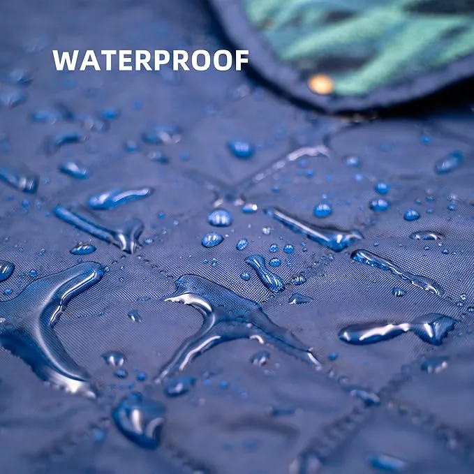 Outdoor Waterproof Blanket, Foldable Fleece Stadium Blanket for Outdoor Sports Event,Camping,Concerts, Car,Pet,Picnics -Windproof, Wearable,Machine Washable 80"x58"