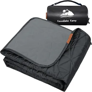 Outdoor Waterproof Blanket, Foldable Fleece Stadium Blanket for Outdoor Sports Event,Camping,Concerts, Car,Pet,Picnics -Windproof, Wearable,Machine Washable 80"x58"