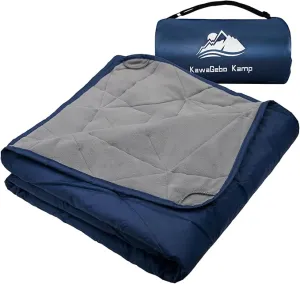 Outdoor Waterproof Blanket, Foldable Fleece Stadium Blanket for Outdoor Sports Event,Camping,Concerts, Car,Pet,Picnics -Windproof, Wearable,Machine Washable 80"x58"