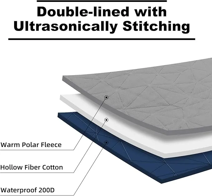 Outdoor Waterproof Blanket, Foldable Fleece Stadium Blanket for Outdoor Sports Event,Camping,Concerts, Car,Pet,Picnics -Windproof, Wearable,Machine Washable 80"x58"