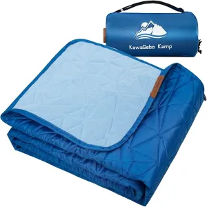 Outdoor Waterproof Blanket, Foldable Fleece Stadium Blanket for Outdoor Sports Event,Camping,Concerts, Car,Pet,Picnics -Windproof, Wearable,Machine Washable 80"x58"