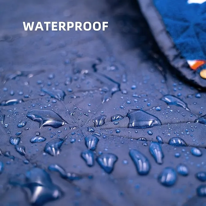 Outdoor Waterproof Blanket, Foldable Fleece Stadium Blanket for Outdoor Sports Event,Camping,Concerts, Car,Pet,Picnics -Windproof, Wearable,Machine Washable 80"x58"
