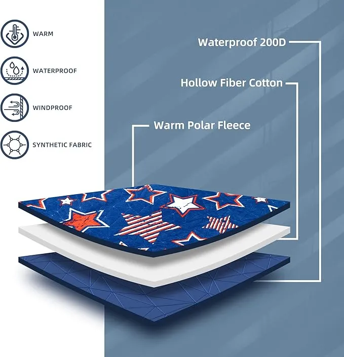 Outdoor Waterproof Blanket, Foldable Fleece Stadium Blanket for Outdoor Sports Event,Camping,Concerts, Car,Pet,Picnics -Windproof, Wearable,Machine Washable 80"x58"