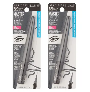 Pack of 2 Maybelline New York Master Precise Ink Metallic Liquid Liner, Galactic Metal # 520