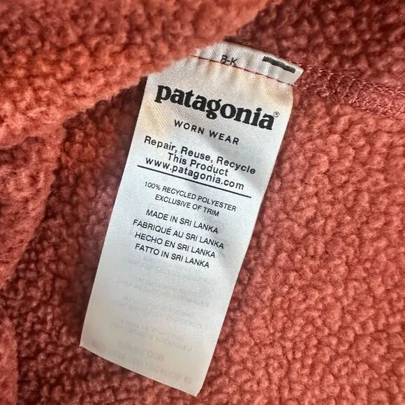 Patagonia Better Sweater Quarter-Zip Fleece Pullover Rust Orange Medium