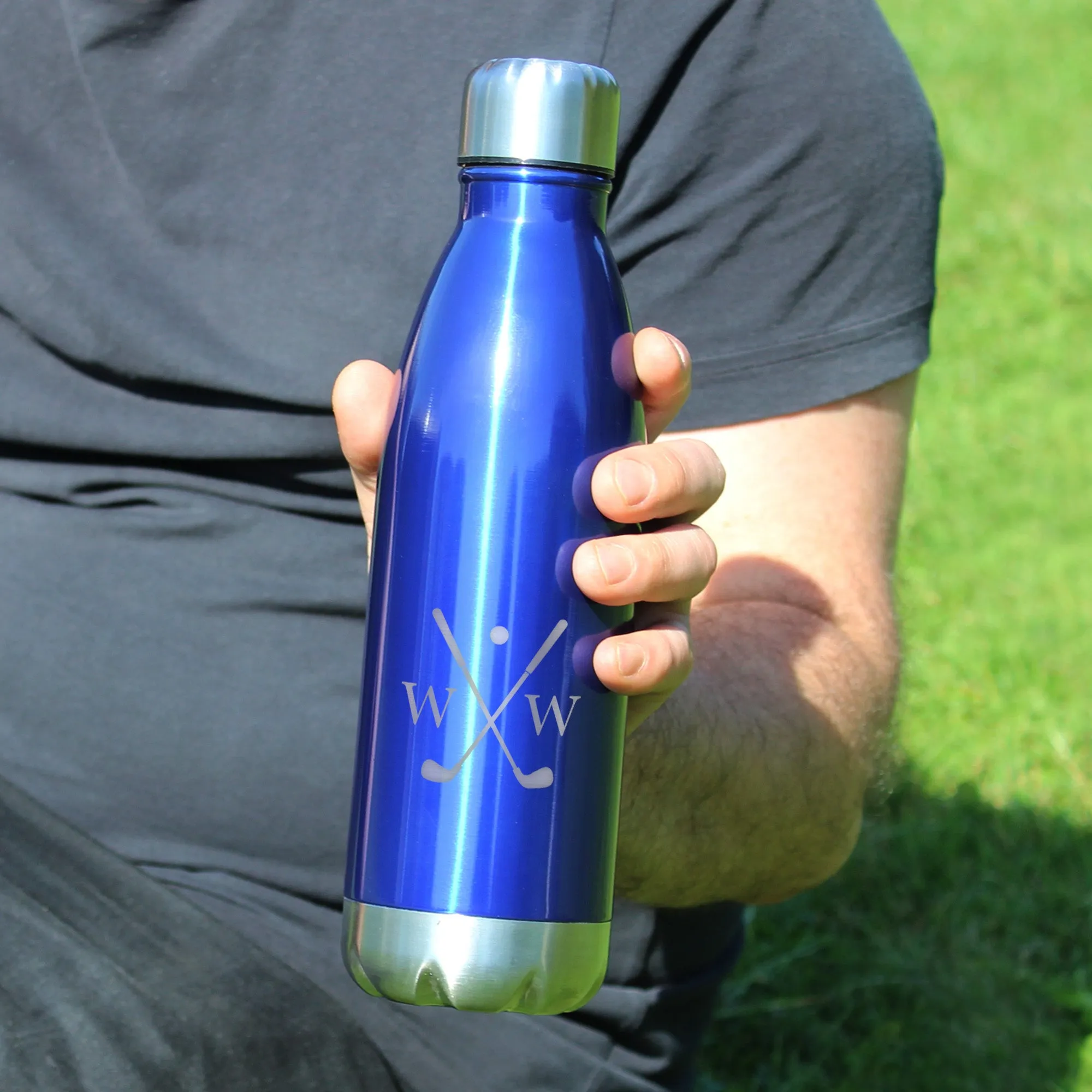 Personalised 500ml Insulated Golf Water Bottle with Initials