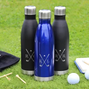 Personalised 500ml Insulated Golf Water Bottle with Initials
