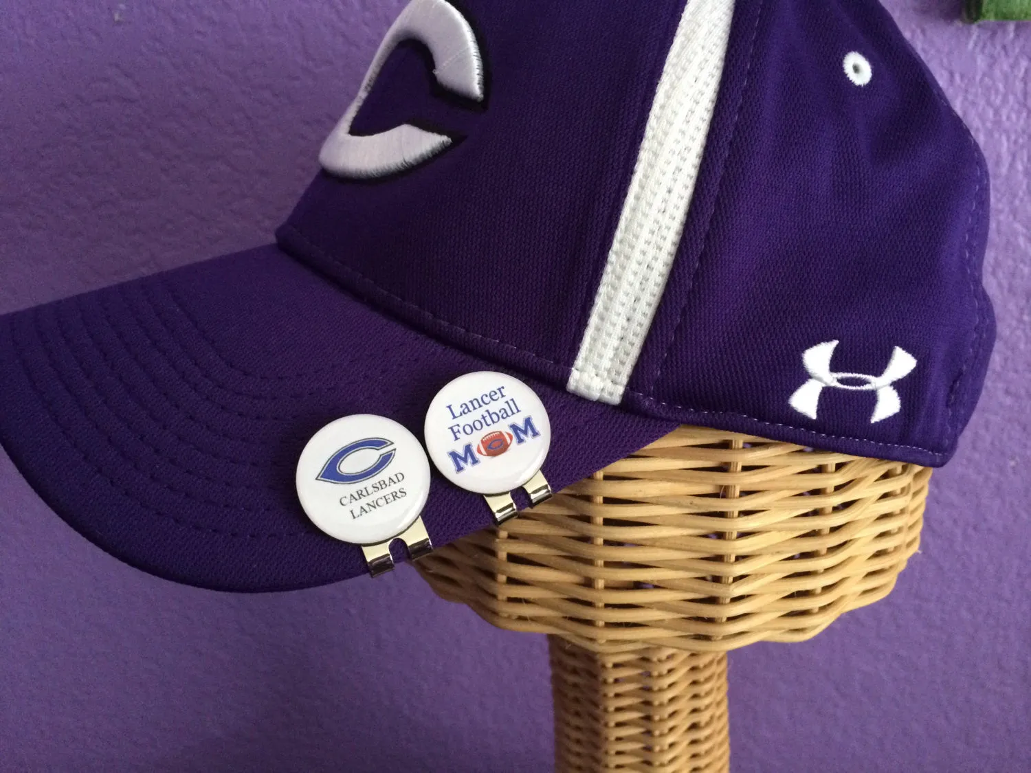 Personalized photo Magnetic Golf Ball Marker & Hat Clip Set