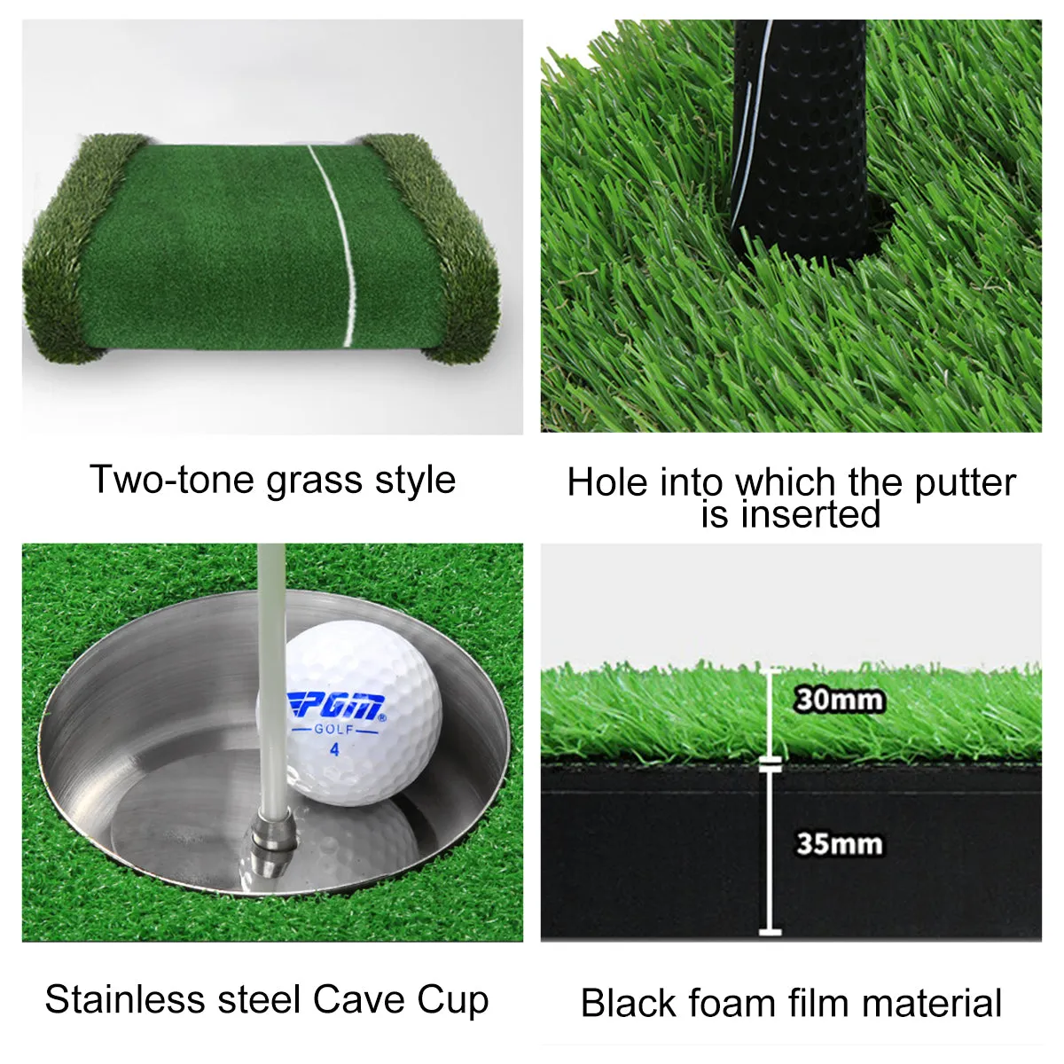 PGM GL001-2 Mini Golf Putting Green Practice Mat