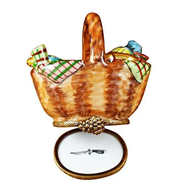 Picnic Basket with Bottle limoges box