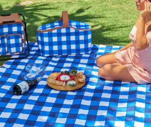 Picnic Mat - Cobalt Check