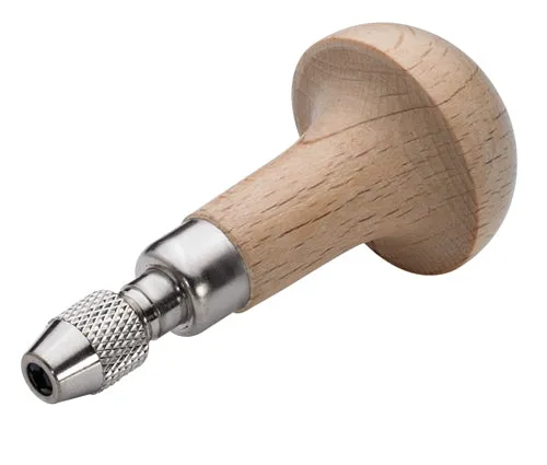 Pin Vice with Wooden Handle