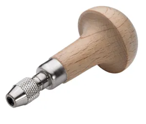 Pin Vice with Wooden Handle