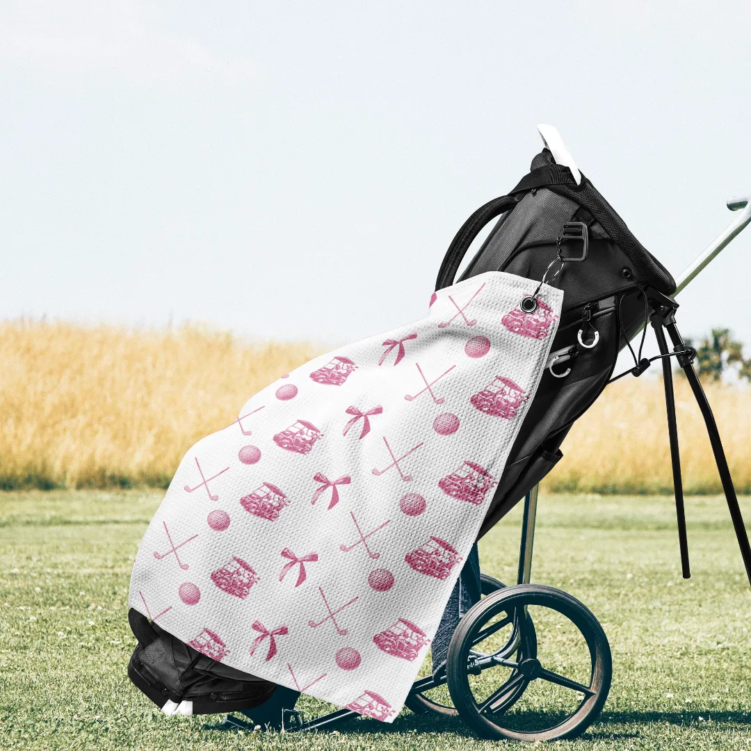 Pink Coquette Golf Towel